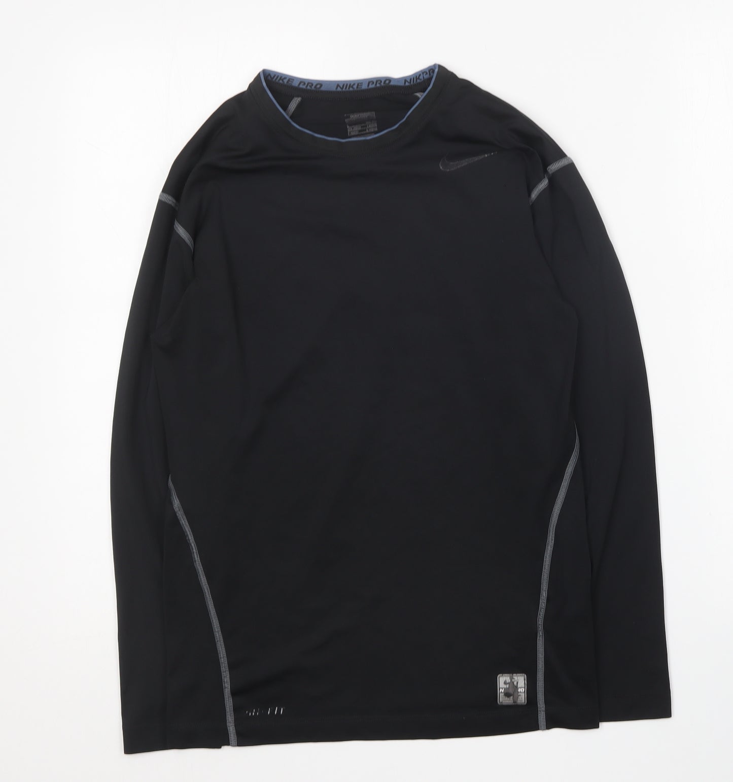 Nike Mens Black Polyester Basic T-Shirt Size L Round Neck