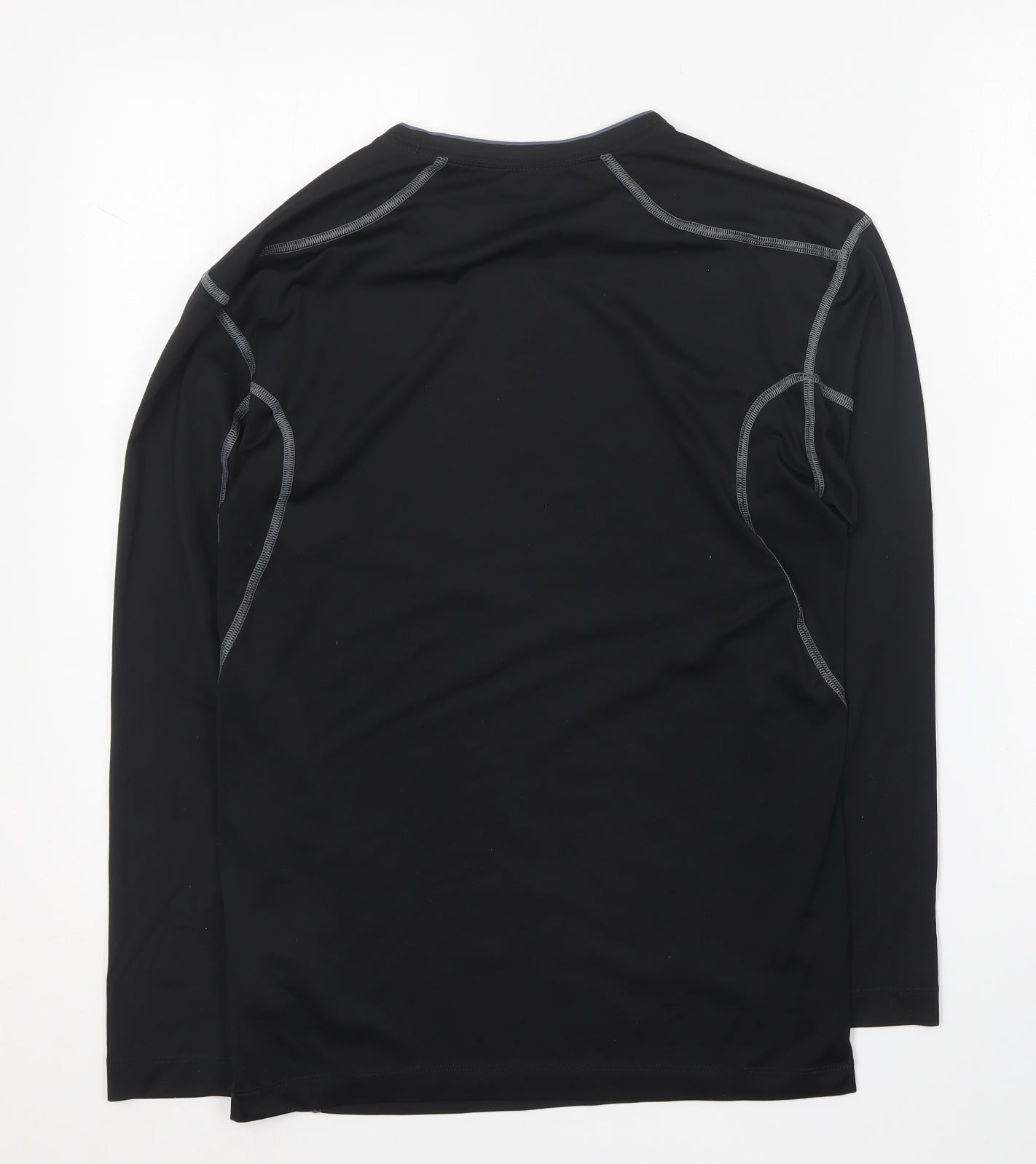 Nike Mens Black Polyester Basic T-Shirt Size L Round Neck