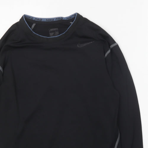 Nike Mens Black Polyester Basic T-Shirt Size L Round Neck