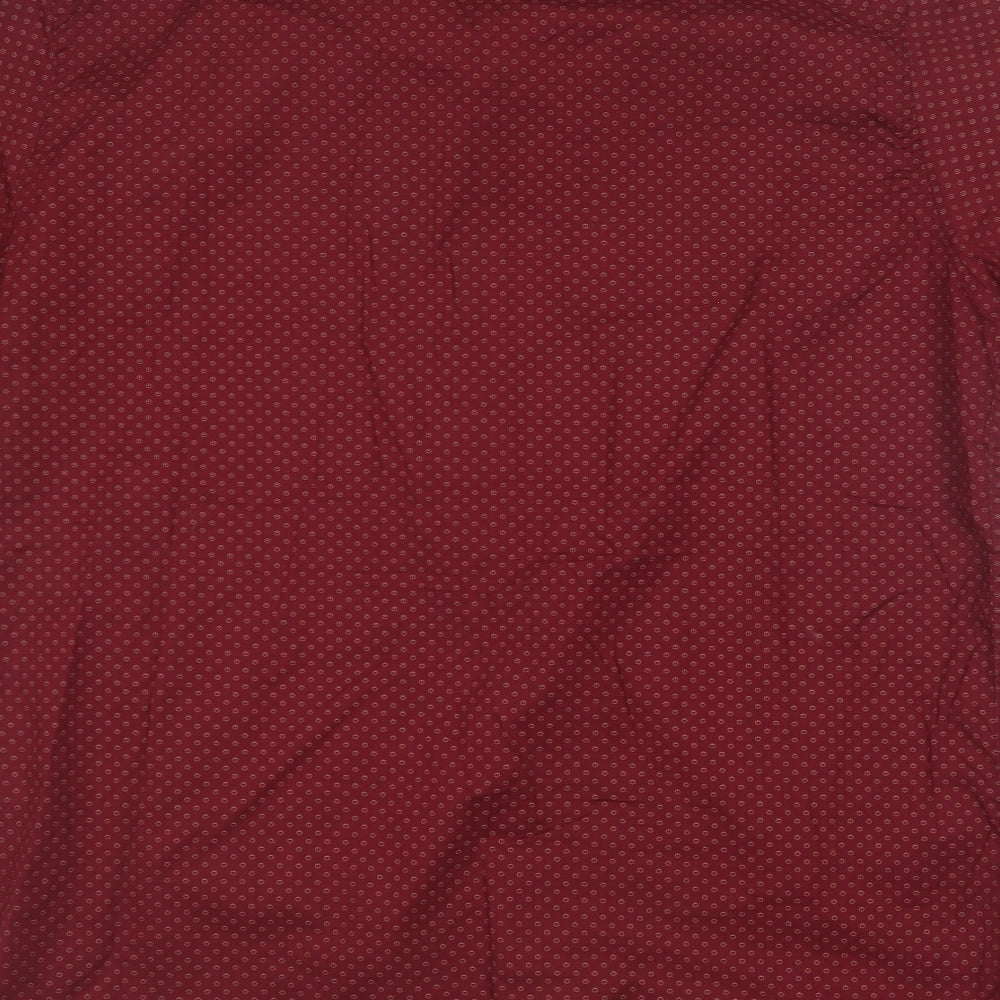 HUGO BOSS Mens Purple Geometric Cotton Button-Up Size 2XL Collared