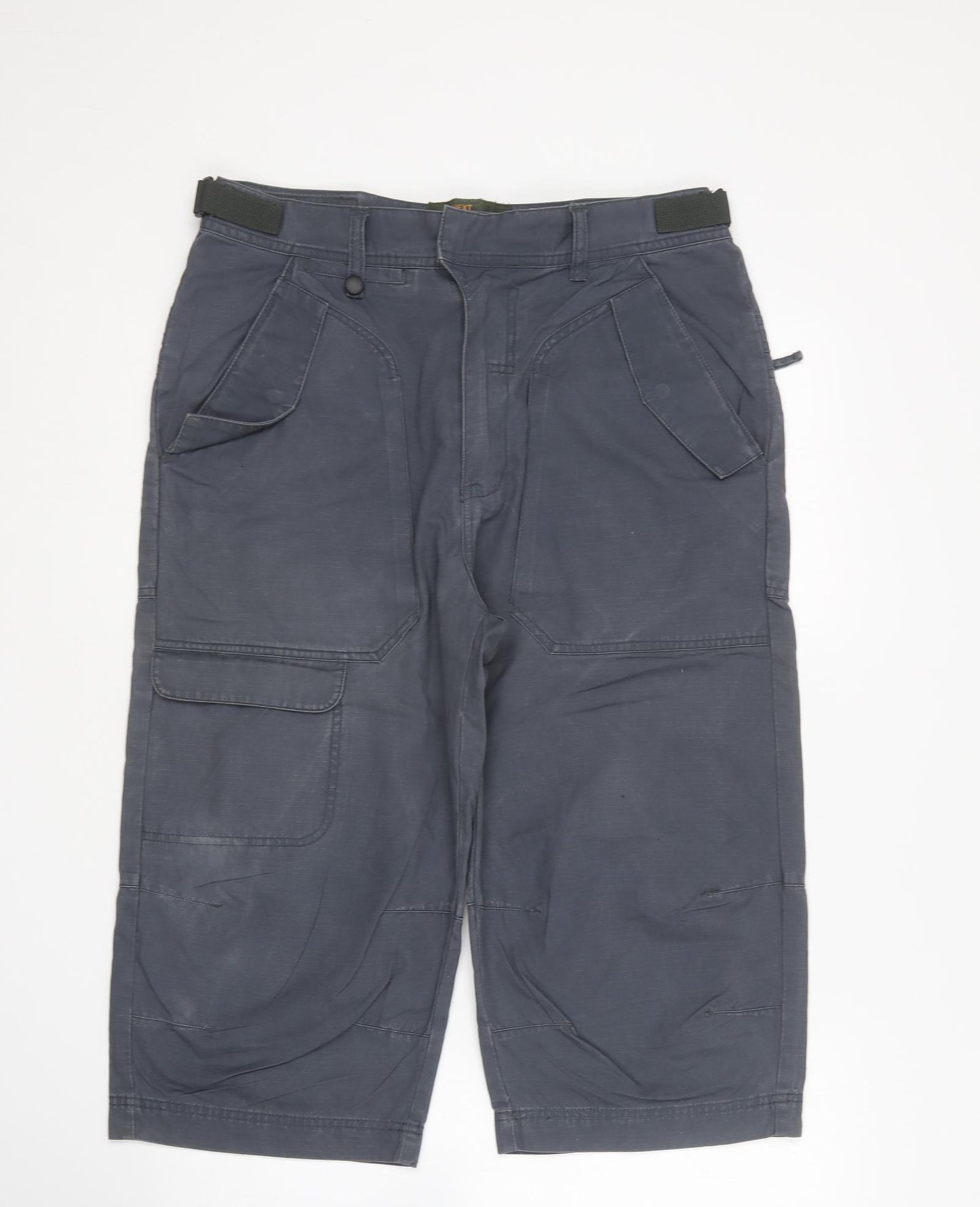 NEXT Mens Grey Cotton Cargo Shorts Size 32 in L16 in Regular