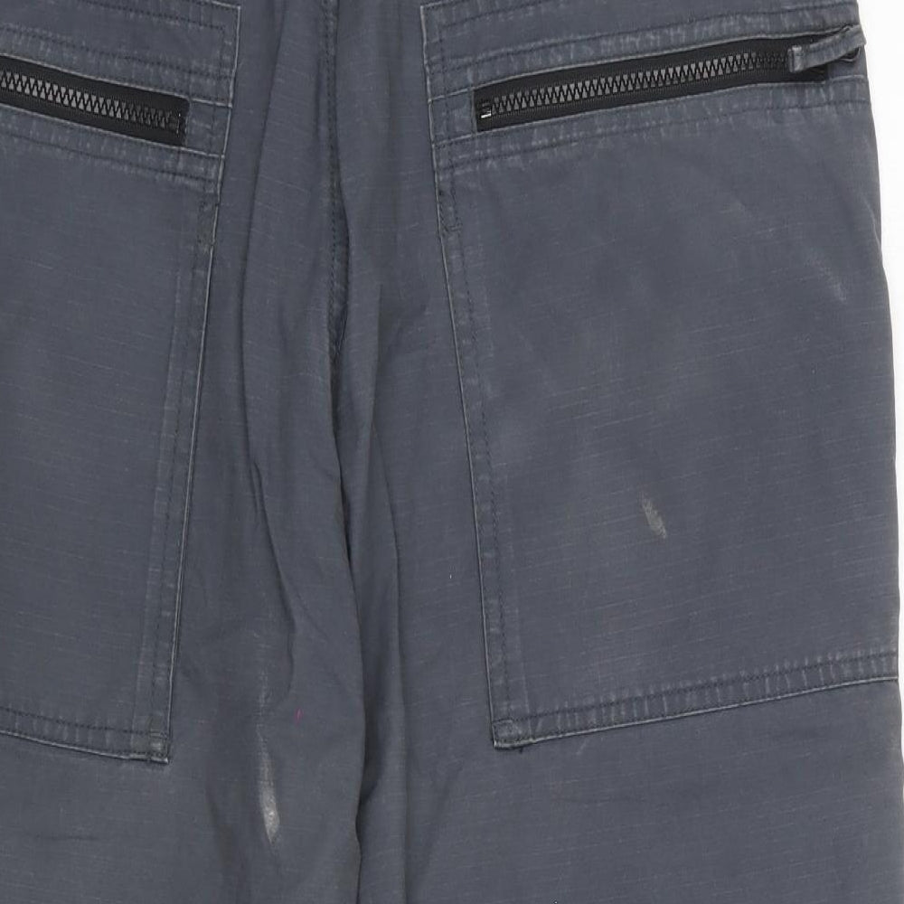 NEXT Mens Grey Cotton Cargo Shorts Size 32 in L16 in Regular