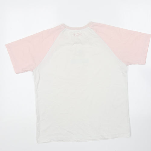 Soie Girls Multicoloured Cotton Basic T-Shirt Size 13 Years Round Neck