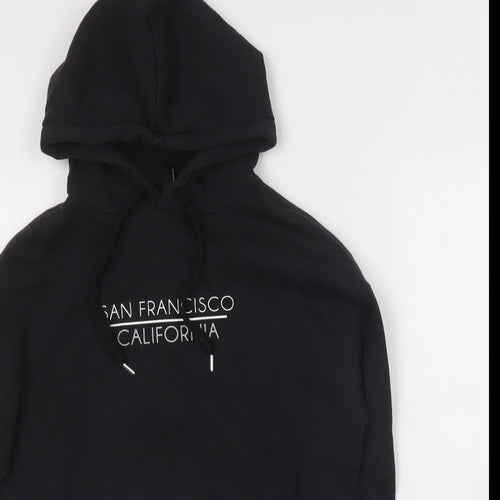 H&M Womens Black Cotton Pullover Hoodie Size XS