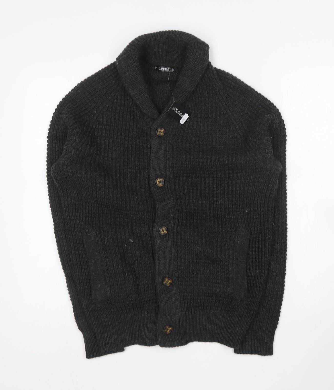Dunnes Stores Mens Green V-Neck Acrylic Cardigan Jumper Size M