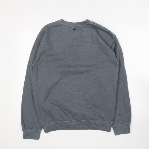 Tiny Tortle Womens Blue Round Neck Cotton Pullover Jumper Size S
