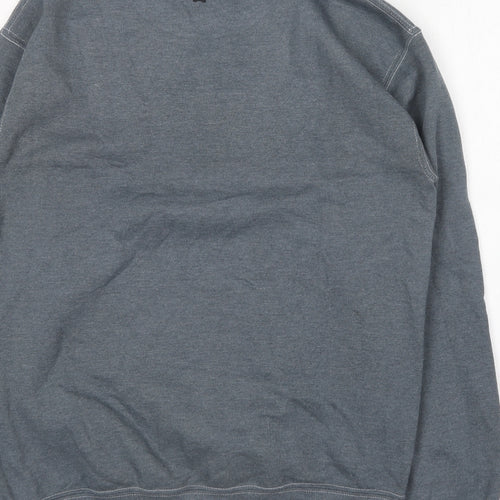 Tiny Tortle Womens Blue Round Neck Cotton Pullover Jumper Size S