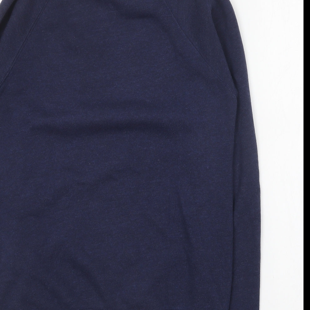 Om & Ah Mens Blue Round Neck Cotton Pullover Jumper Size XS - Perfectly imperfect