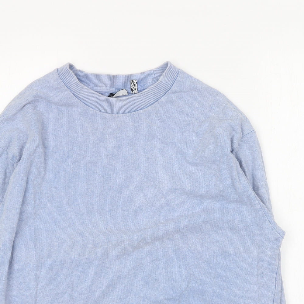 ASOS Womens Blue Cotton Pullover Sweatshirt Size 8