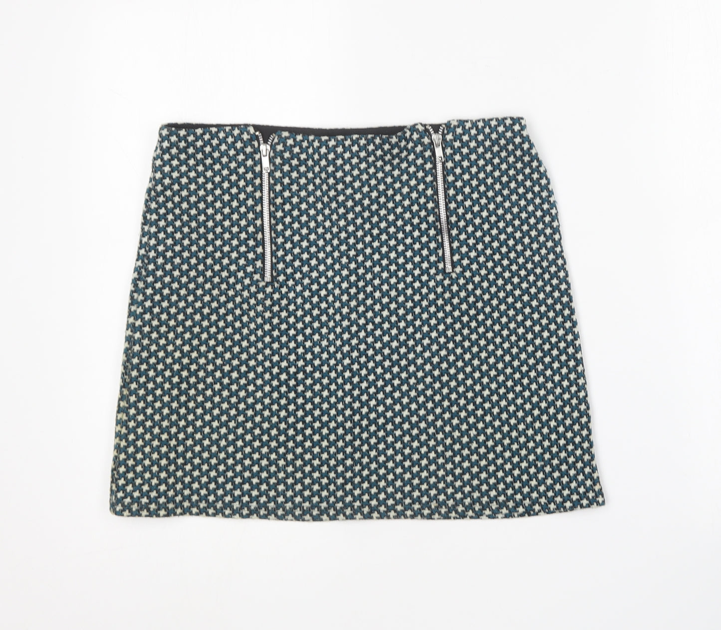 Cooperative Womens Green Geometric Polyester Mini Skirt Size M