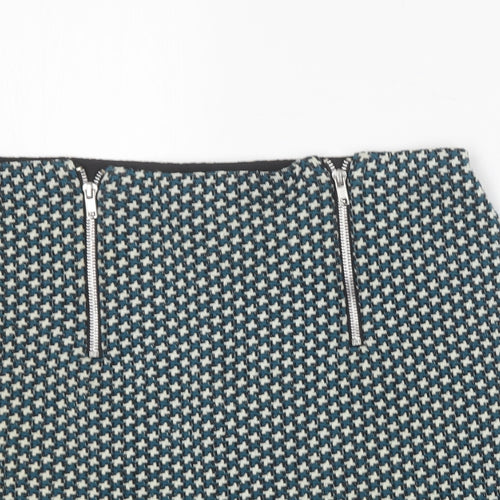 Cooperative Womens Green Geometric Polyester Mini Skirt Size M