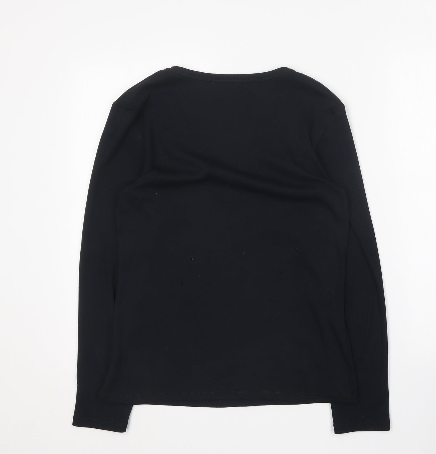 Dunnes Stores Womens Blue Cotton Basic T-Shirt Size 12 V-Neck