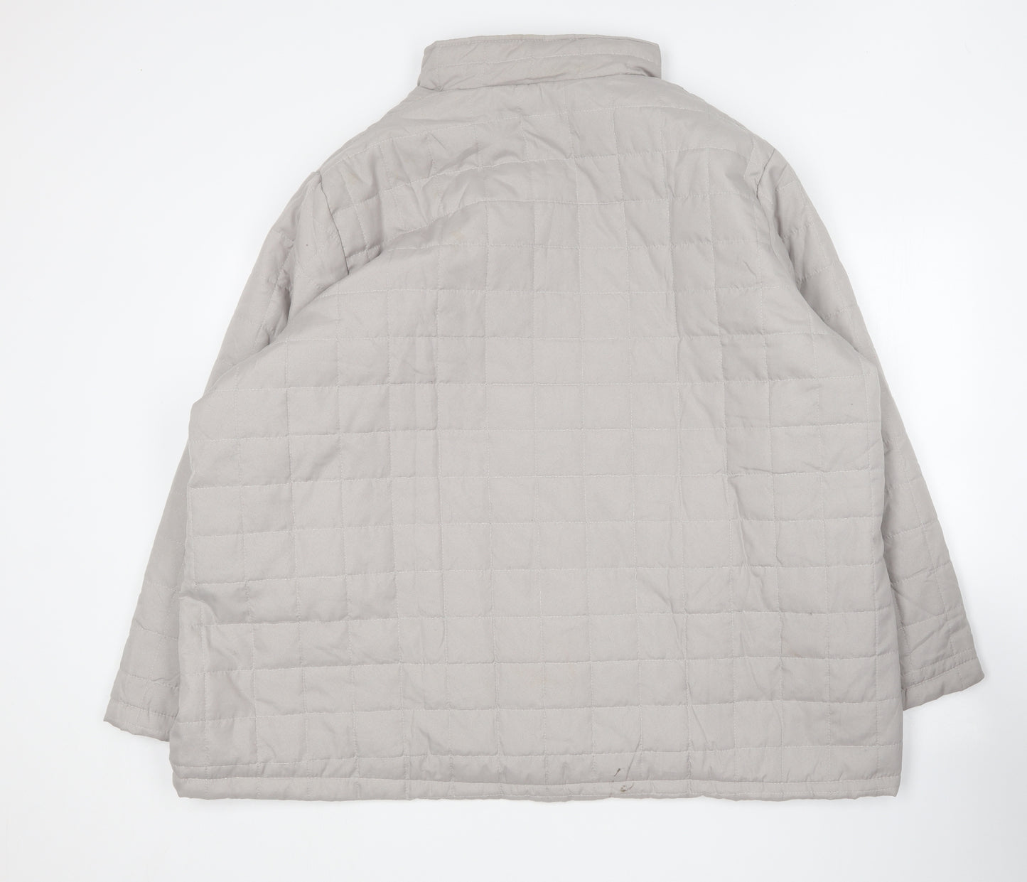 Preworn Womens Beige Quilted Coat Size 26