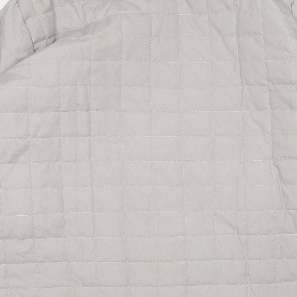 Preworn Womens Beige Quilted Coat Size 26