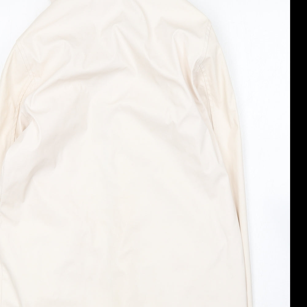 Avenue Womens Ivory Rain Coat Coat Size 8