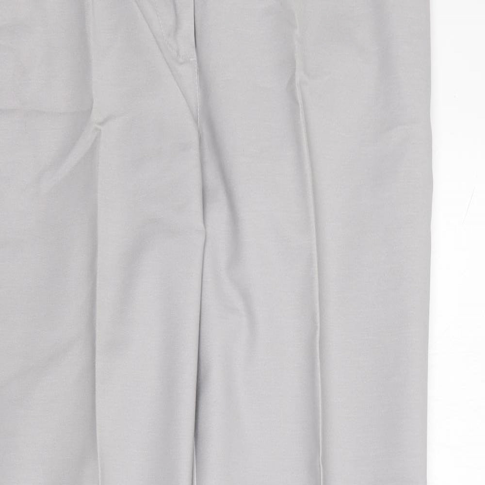 Mint Velvet Womens Grey Cotton Carrot Trousers Size 14 L28 in Regular