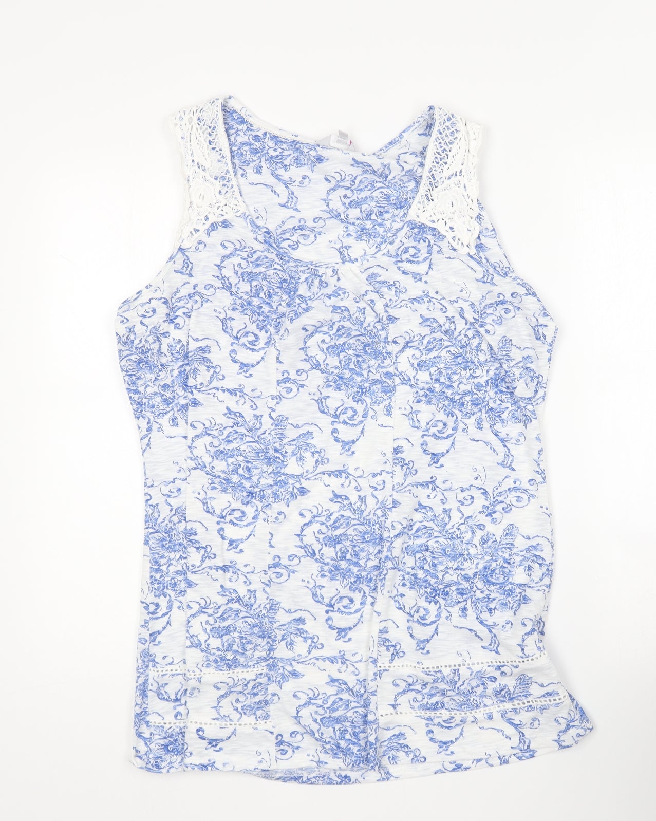 Per Una Womens Blue Polyester Basic Tank Size 18 Scoop Neck