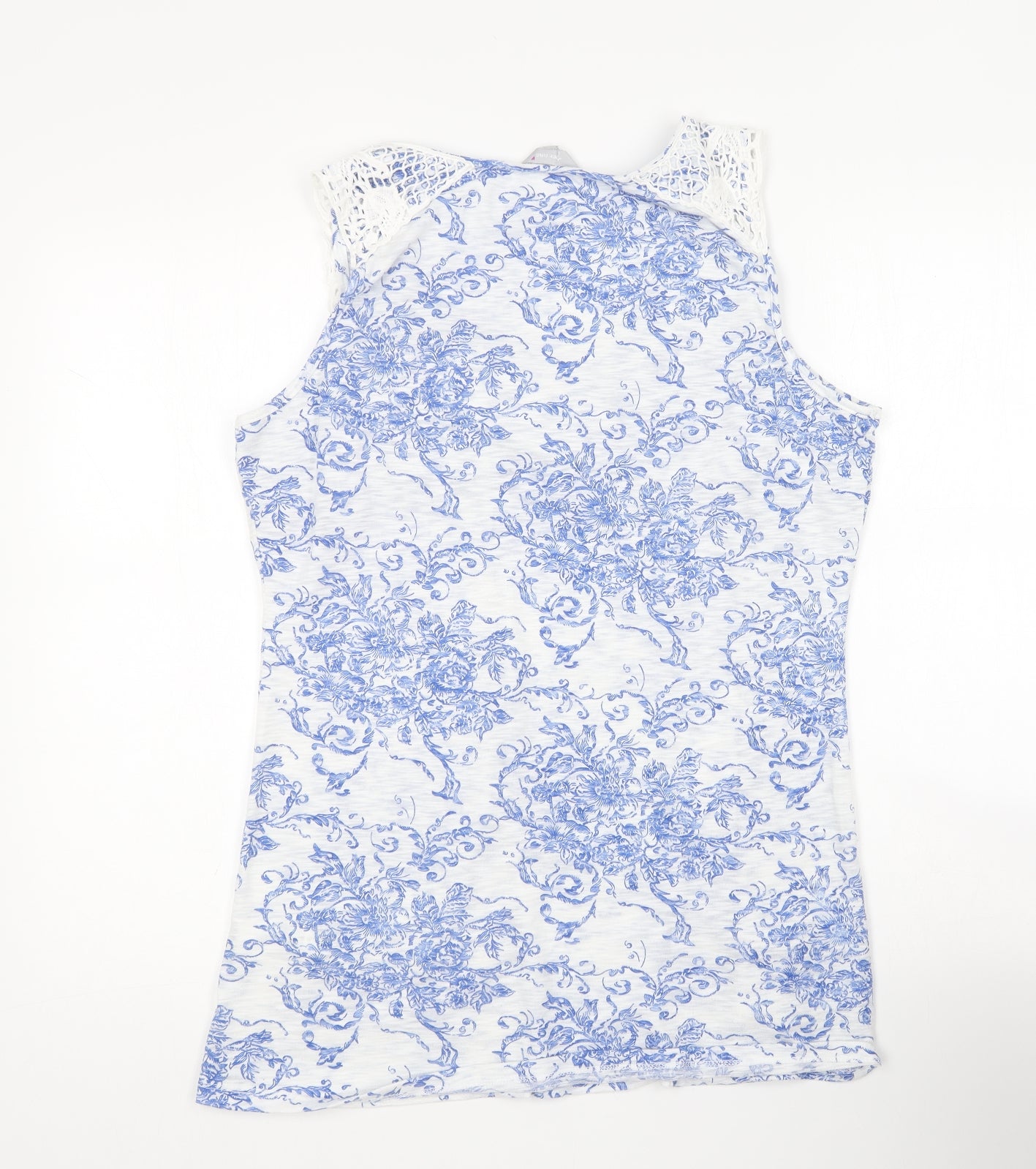 Per Una Womens Blue Polyester Basic Tank Size 18 Scoop Neck