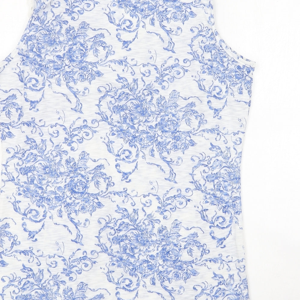 Per Una Womens Blue Polyester Basic Tank Size 18 Scoop Neck