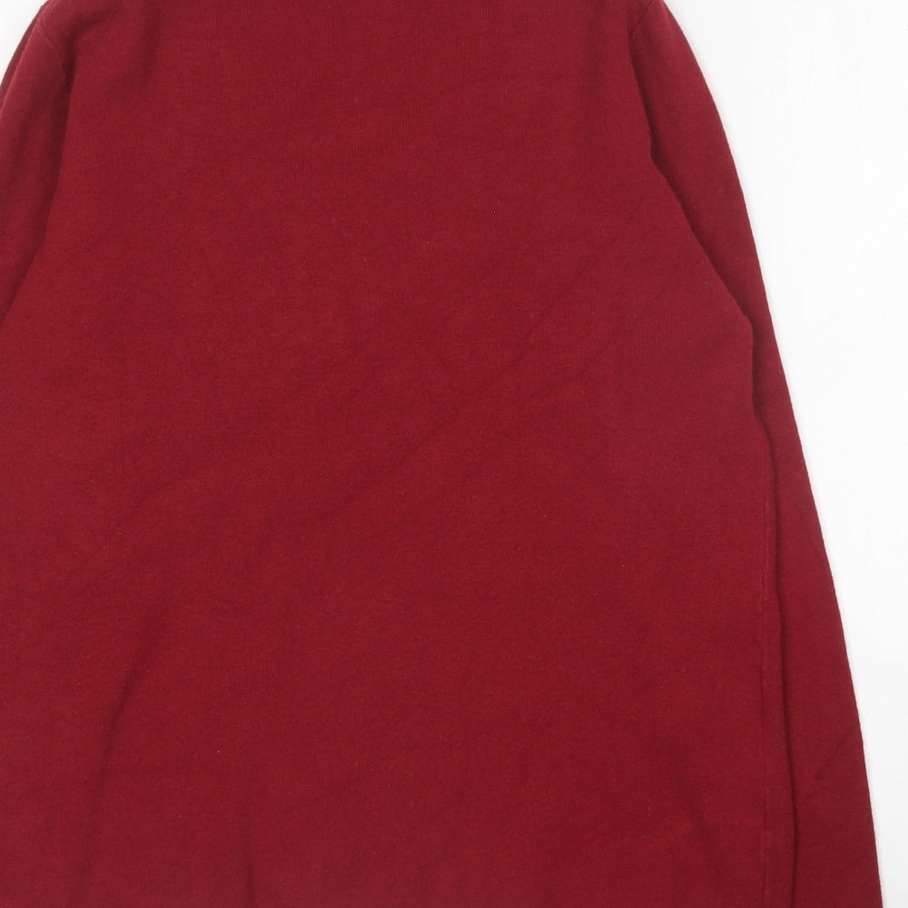 Papaya Womens Red V-Neck Viscose Pullover Jumper Size 18