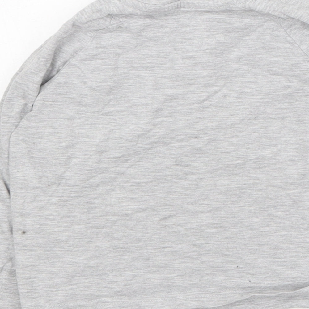 Marks and Spencer Boys Grey Cotton Basic T-Shirt Size 2 Years Round Neck