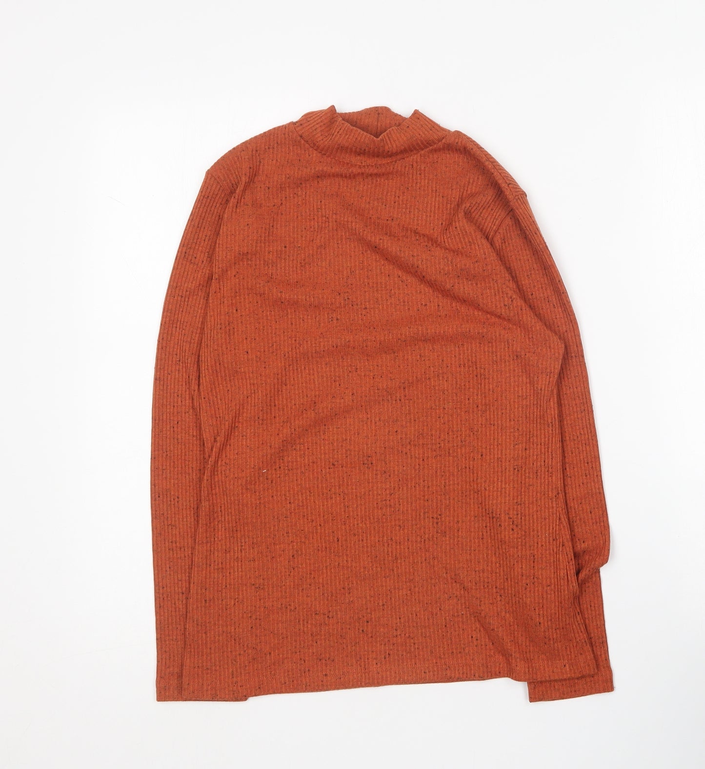 Papaya Womens Orange Crew Neck Polyester Pullover Jumper Size 12