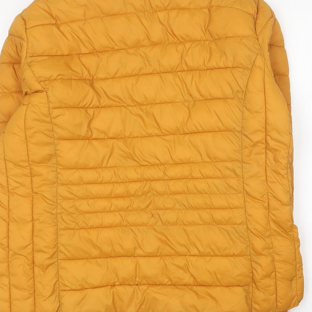 Primark Womens Yellow Puffer Jacket Coat Size 18