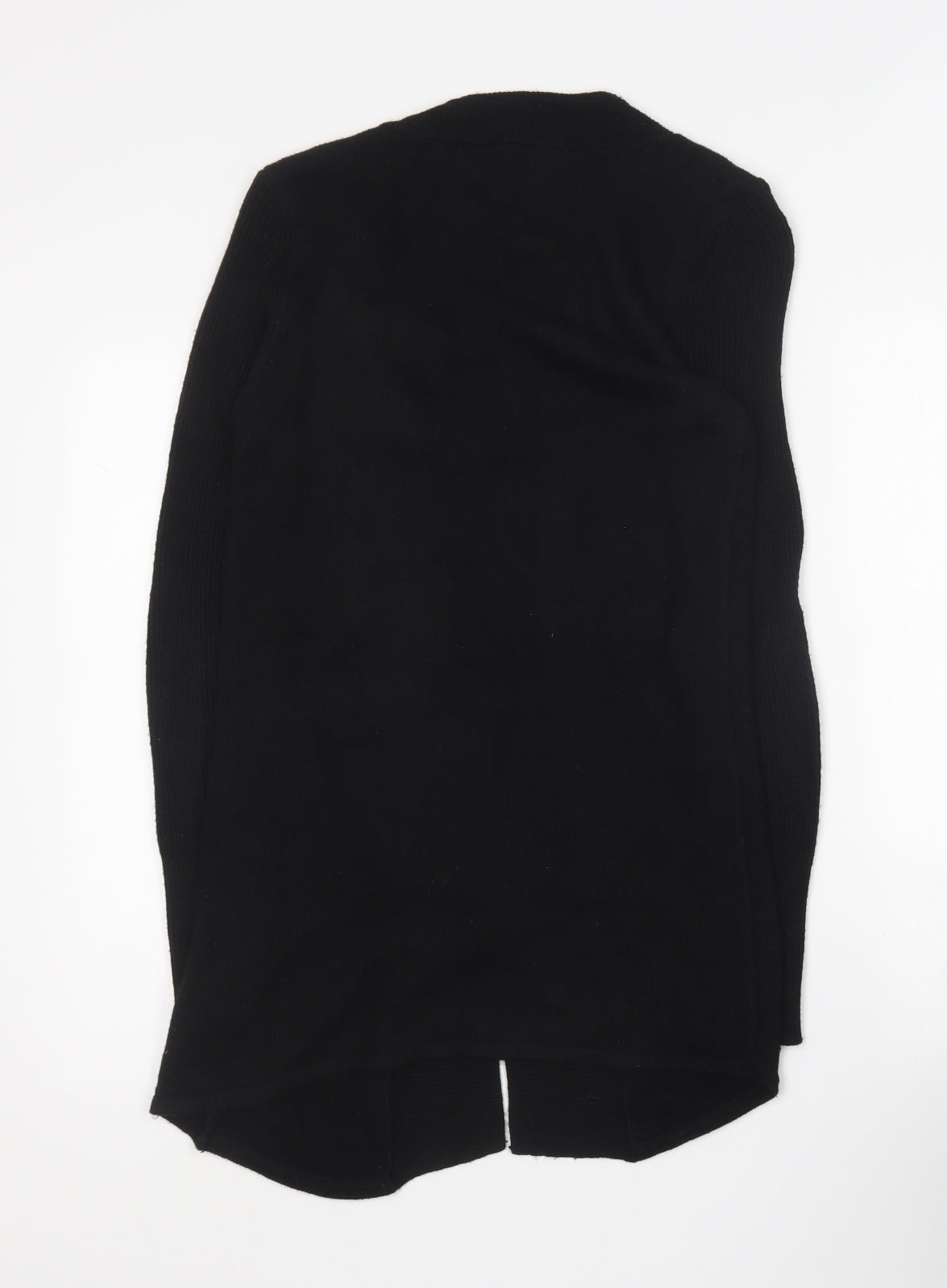 Star Womens Black Round Neck Cotton Full Zip Jumper Size 10