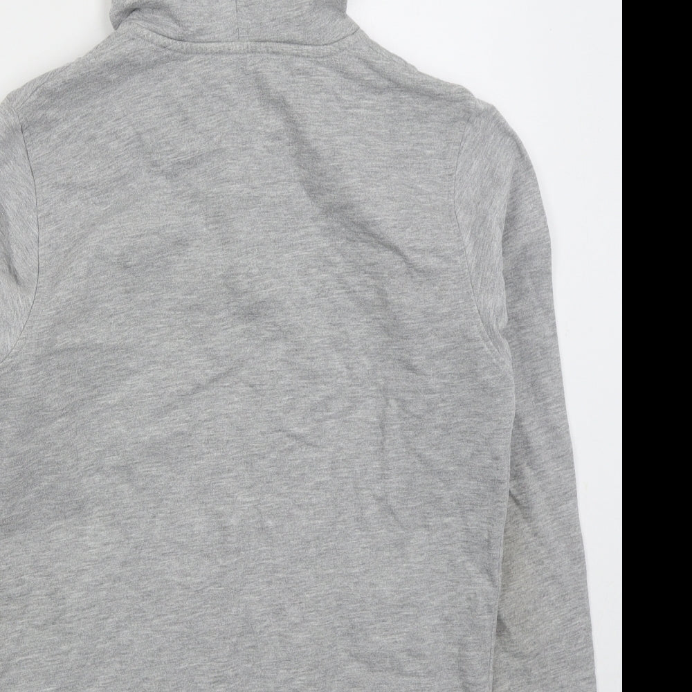 H&M Boys Grey Cotton Full Zip Hoodie Size 14 Years Zip