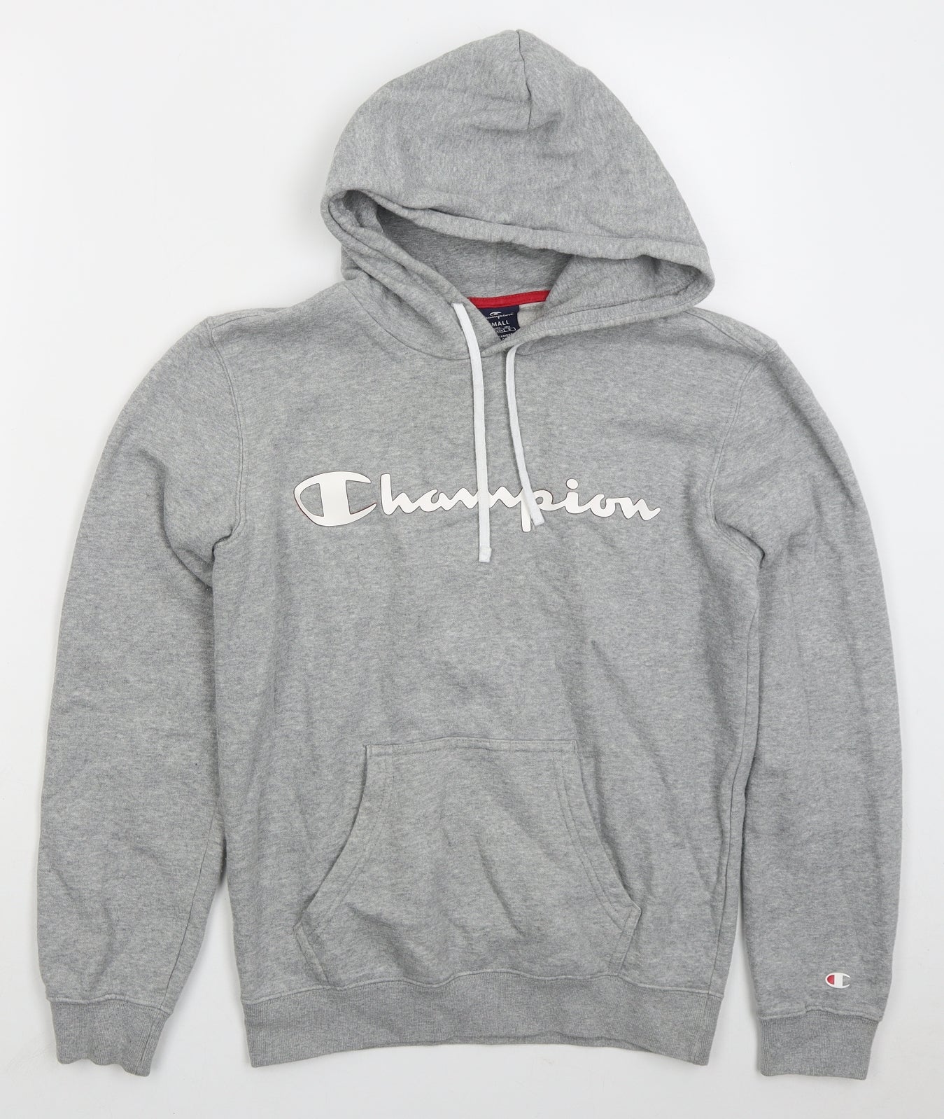 Champion Mens Grey Cotton Pullover Hoodie Size XS