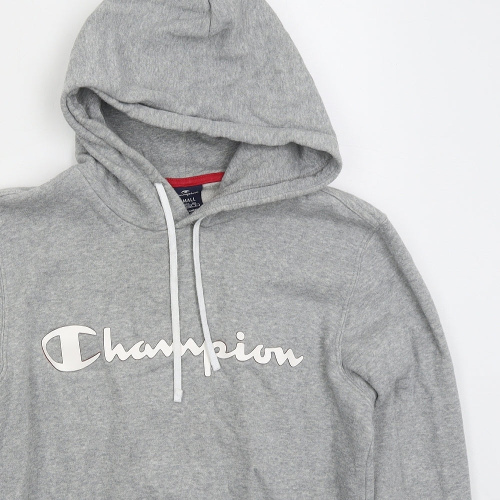 Champion Mens Grey Cotton Pullover Hoodie Size XS