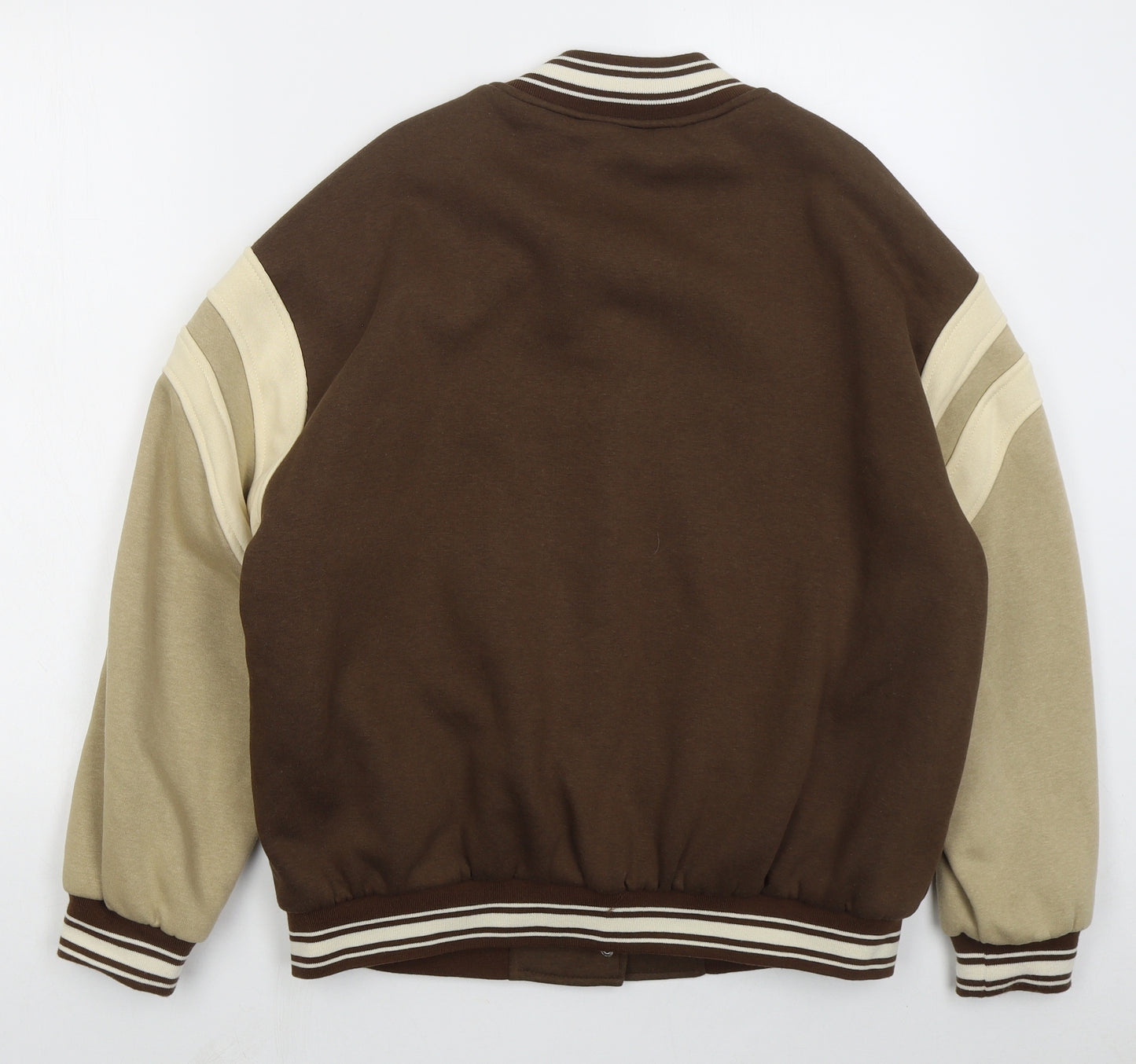 Bershka Womens Brown Jacket Size L Button - Colour Block