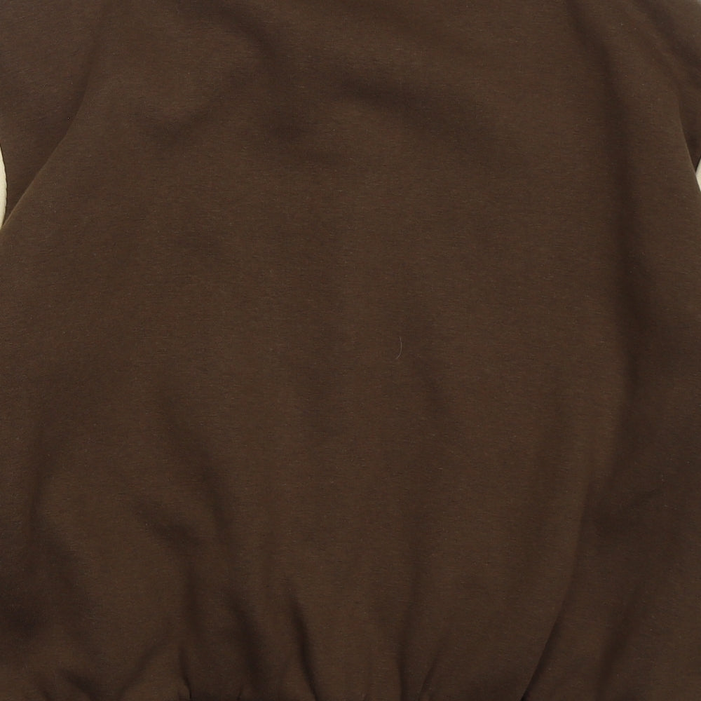 Bershka Womens Brown Jacket Size L Button - Colour Block