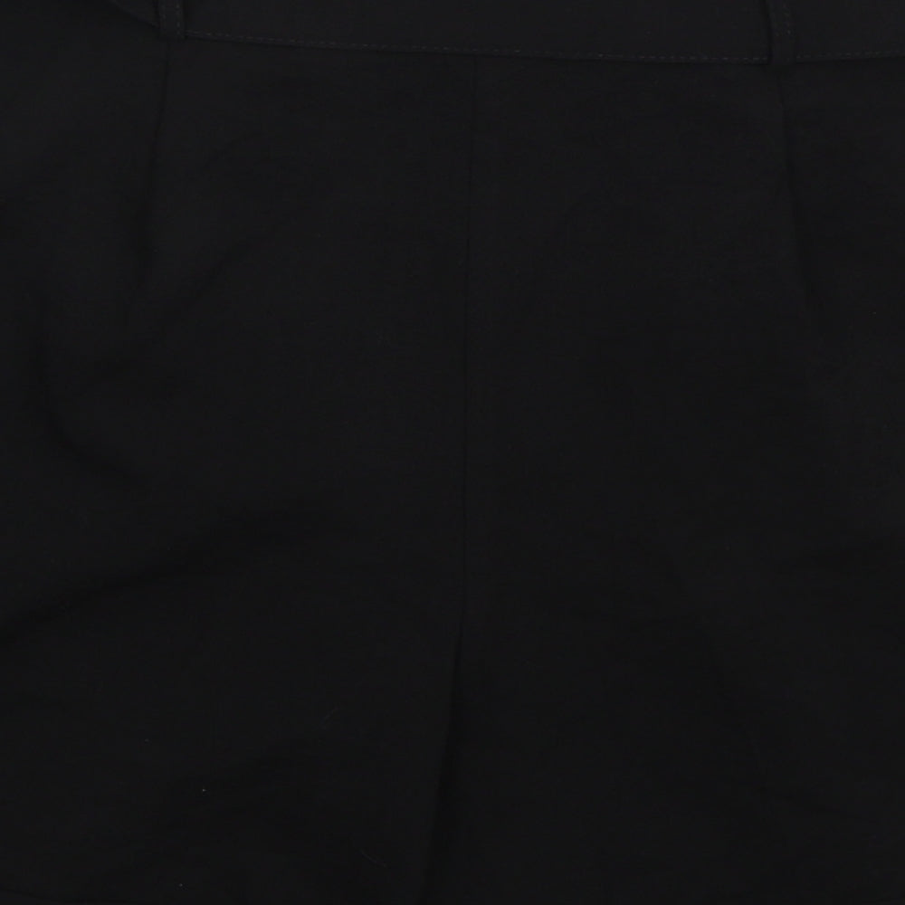 Primark Womens Black Viscose Bermuda Shorts Size 10 L3 in Regular Hook & Eye