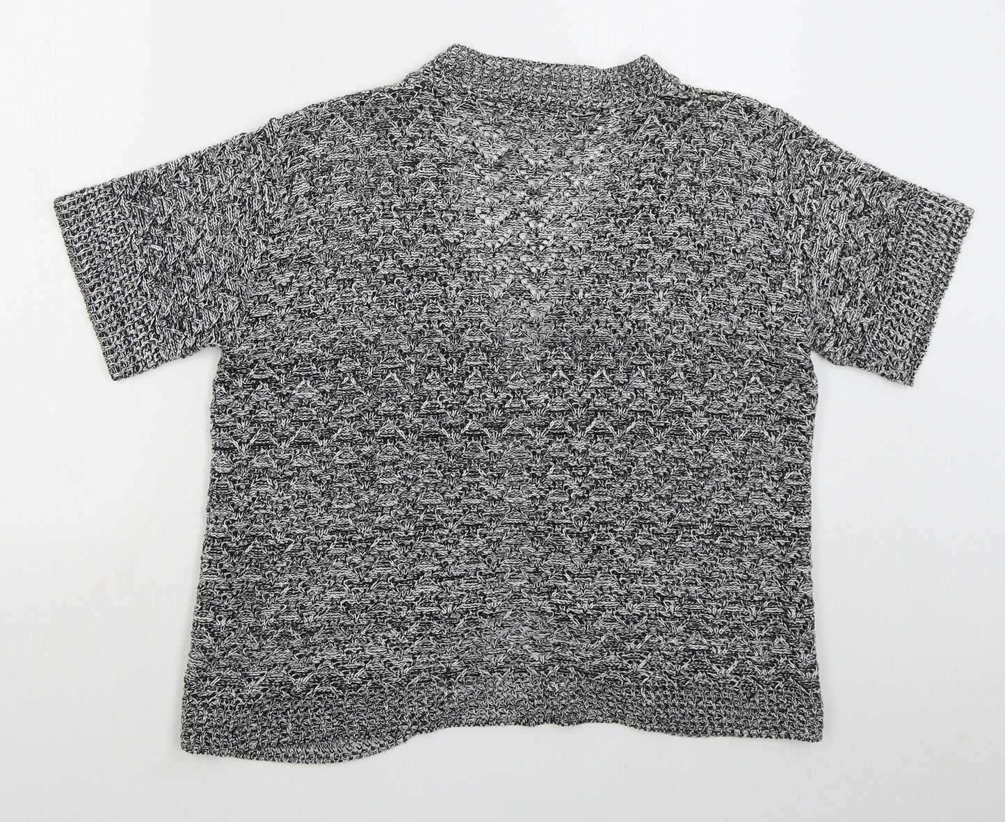 Pulse Womens Grey V-Neck Acrylic Cardigan Jumper Size L