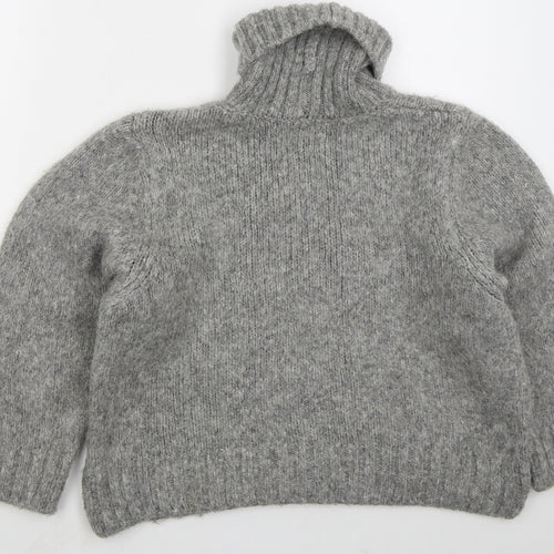 Primark Womens Grey Roll Neck Acrylic Pullover Jumper Size 12