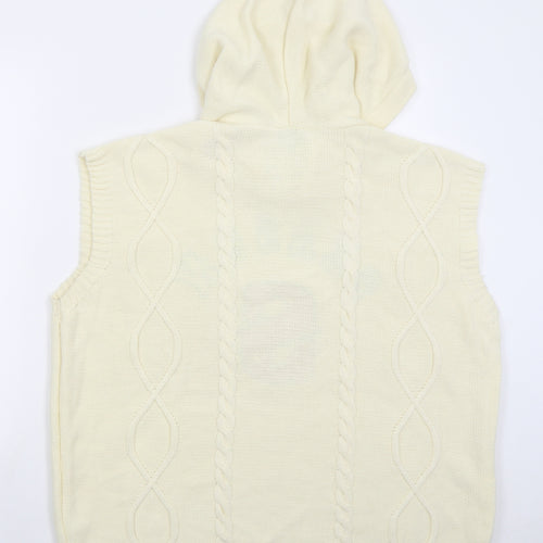 Boohoo MAN Mens Beige Acrylic Pullover Hoodie Size XL - Season S