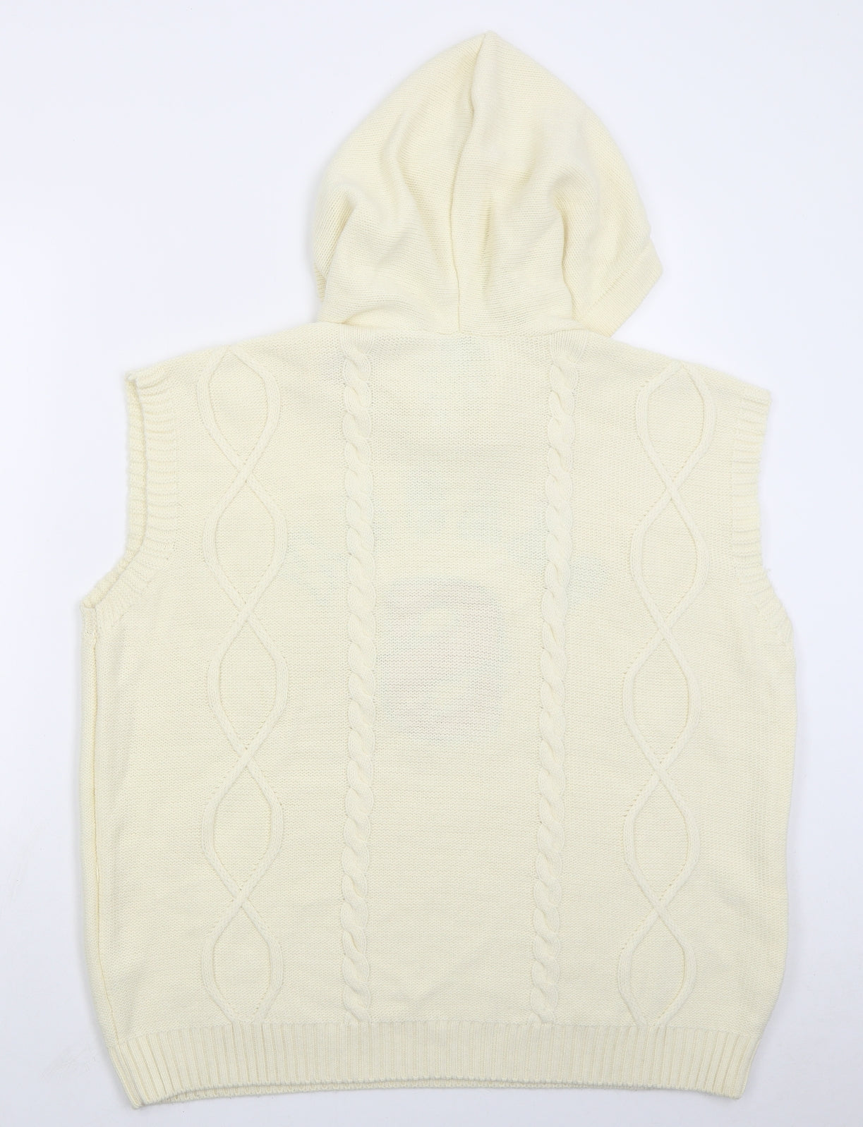Boohoo MAN Mens Beige Acrylic Pullover Hoodie Size XL - Season S