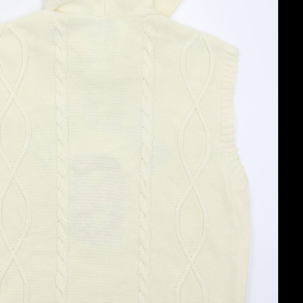 Boohoo MAN Mens Beige Acrylic Pullover Hoodie Size XL - Season S