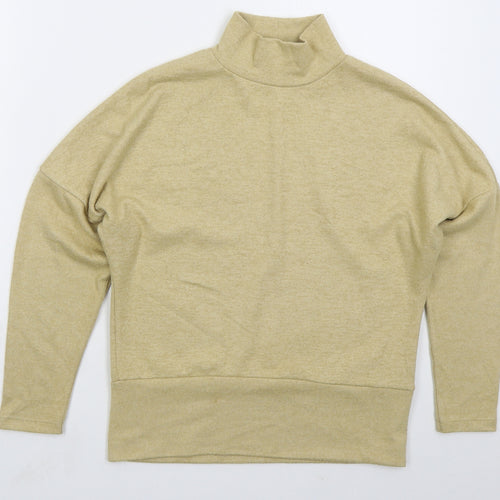 Dorothy Perkins Womens Beige Mock Neck Polyester Pullover Jumper Size 6