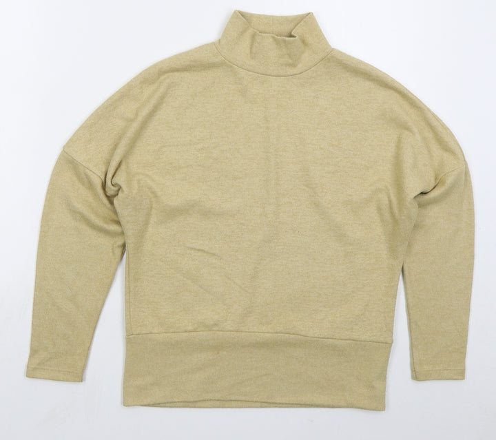 Dorothy Perkins Womens Beige Mock Neck Polyester Pullover Jumper Size 6