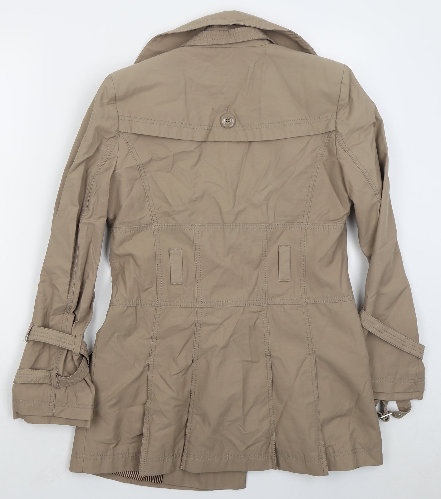 Jasper COnrab Womens Beige Trench Coat Coat Size 10 Button