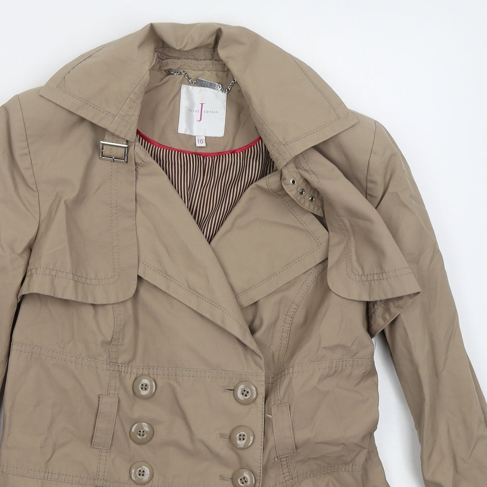 Jasper COnrab Womens Beige Trench Coat Coat Size 10 Button