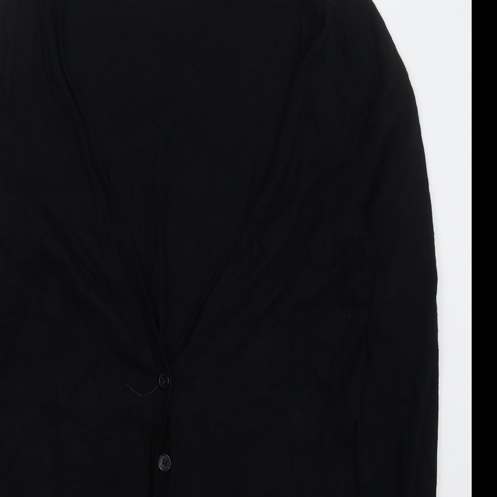 George Womens Black V-Neck Viscose Cardigan Jumper Size 14