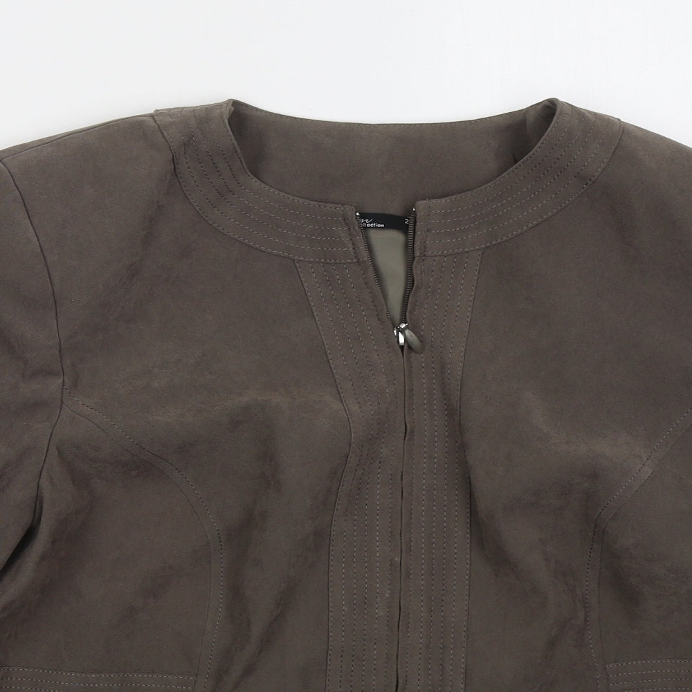 Bonmarché Womens Brown Jacket Size 20 Zip