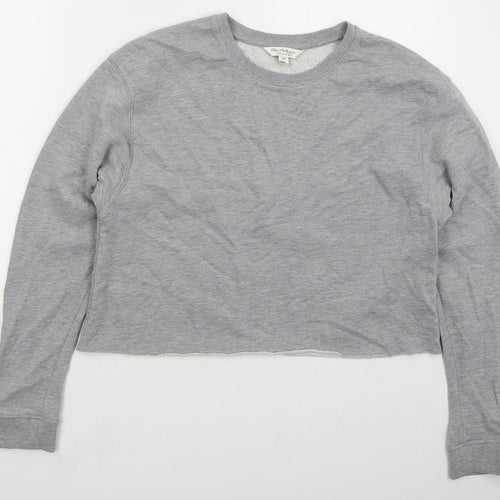 Miss Selfridge Womens Grey Cotton Pullover Sweatshirt Size 16 Pullover