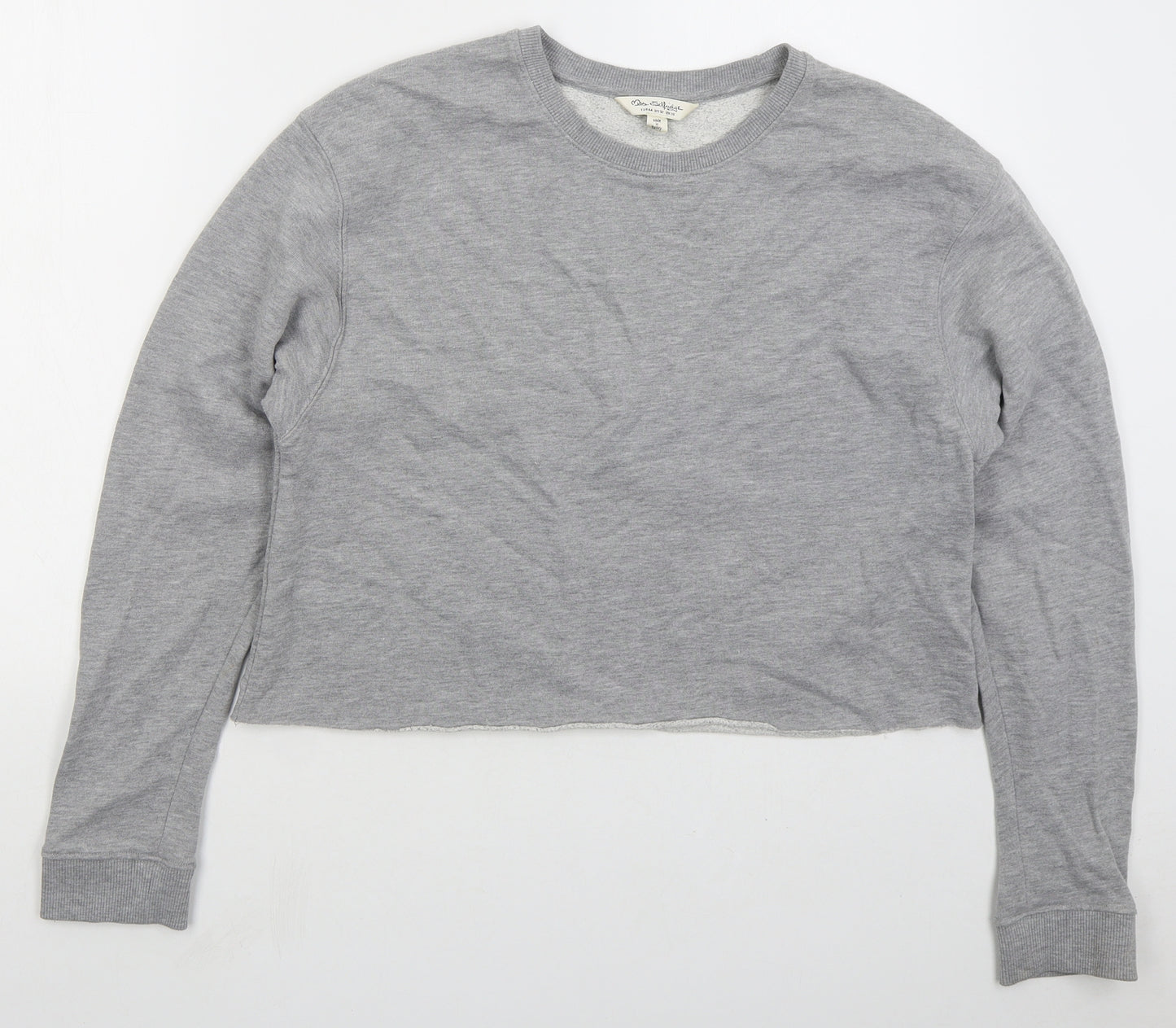Miss Selfridge Womens Grey Cotton Pullover Sweatshirt Size 16 Pullover