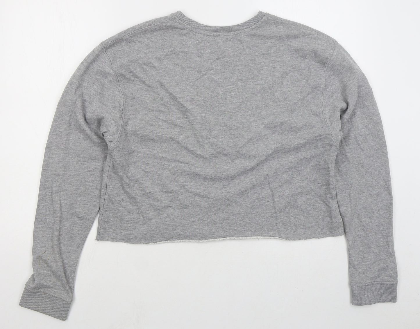 Miss Selfridge Womens Grey Cotton Pullover Sweatshirt Size 16 Pullover