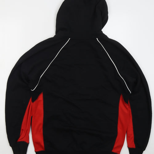 PB Sport Mens Black Cotton Full Zip Hoodie Size M - Red