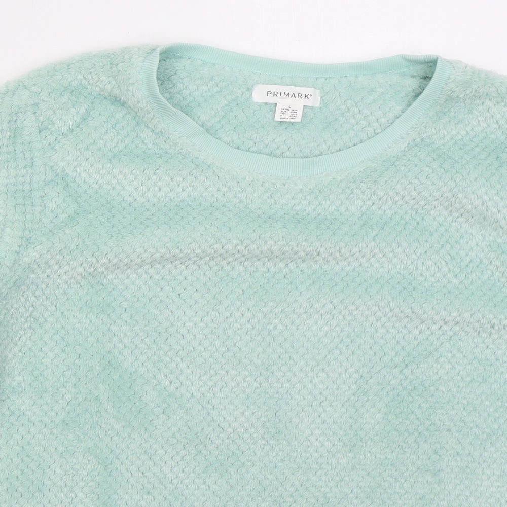 Primark Womens Green Solid Polyester Top Pyjama Top Size 14